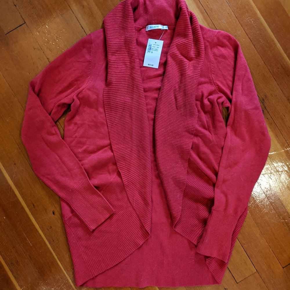 RICKI'S NWT red cardigan